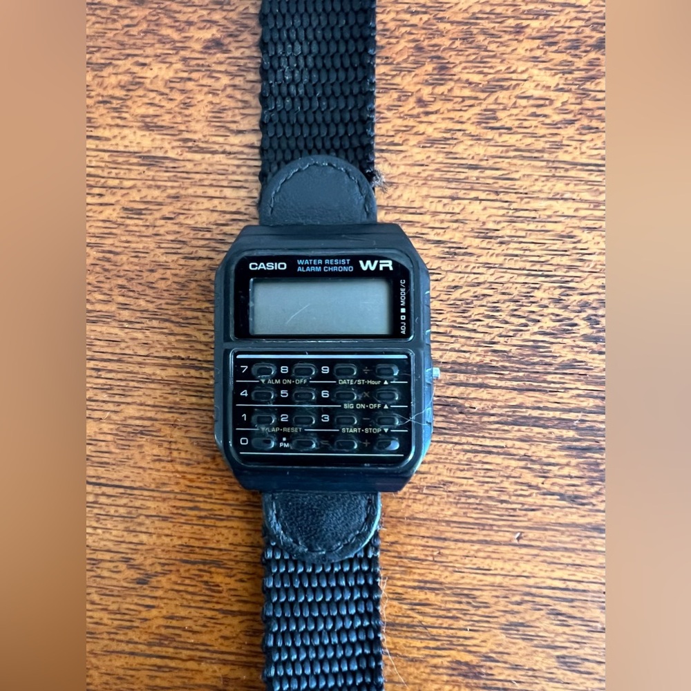 Vintage Casio Calculator Watch 437 CA-53W Alarm Chrono Works